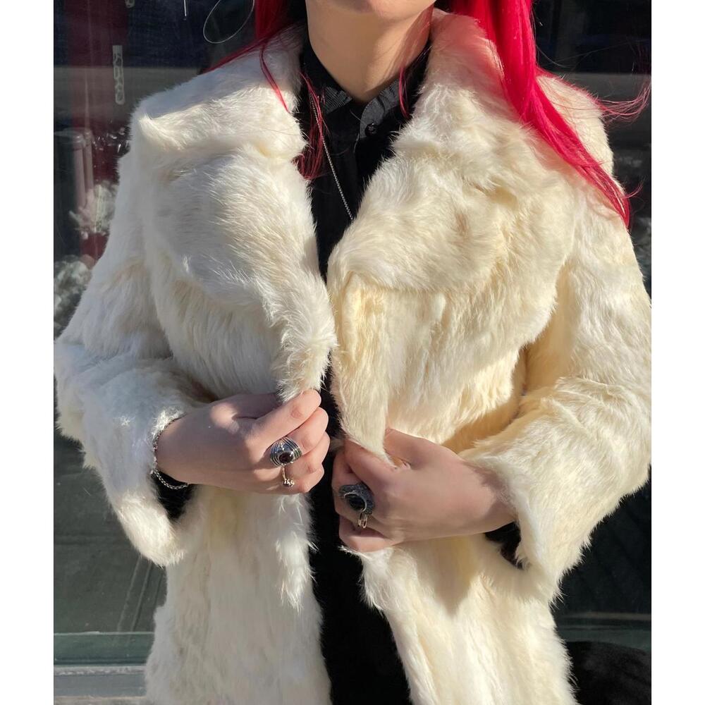 Vintage White Fur Coat